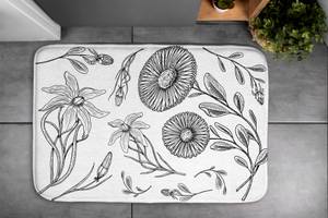 Badteppich Blumen Muster 90 x 60 x 90 cm