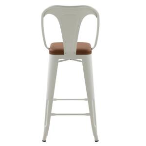 Tabouret de bar Charly (Lot de 2) Blanc