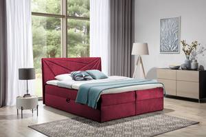 Boxspringbett TREZO 5 Rot - Breite: 166 cm