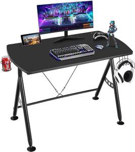 Ergonomischer Gaming Tisch Schwarz - Holzwerkstoff - Metall - 60 x 76 x 105 cm