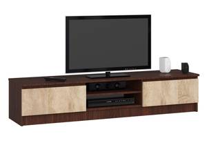 TV-Schrank K160 2T 1S CLP Eiche Sonoma Dekor - Wenge Dekor