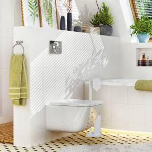 WC Garnitur in Weiß Weiß - Metall - 20 x 72 x 20 cm
