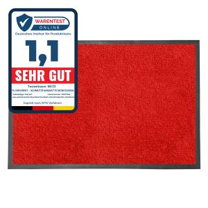 Schmutzfangmatte Monochrom Rot - 60 x 90 cm