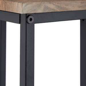Table d’appoint au design industriel Noir - Gris - Bois manufacturé - Métal - Matière plastique - 46 x 66 x 30 cm