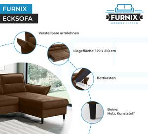 Ecksofa Mindi Braun