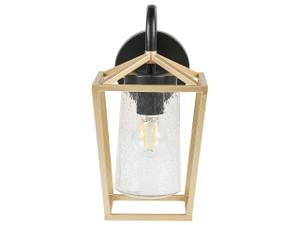 Lampe murale pour l'extérieur ORDIE Noir - Doré - Verre - 14 x 33 x 14 cm