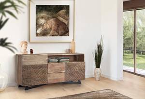 Sideboard / Fernseher 1091 Braun - Massivholz - 37 x 70 x 160 cm