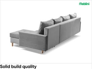 Ecksofa Scando U-Form Grau