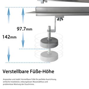 Aica Duschrinne 90cm mit Siphon Tiefe: 90 cm