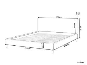 Revêtement cadre de lit FITOU Blanc - Largeur : 190 cm