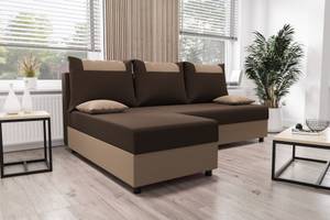 Ecksofa STARI Beige - Braun - Ecke davorstehend links