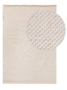 Tapis Kiah (matériau recyclé) Blanc crème - 200 x 300 cm