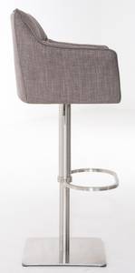 Tabouret de bar Damaso Lot de 2 Gris - Argenté