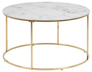 Table basse Bolt Blanc - Verre - 80 x 44 x 80 cm