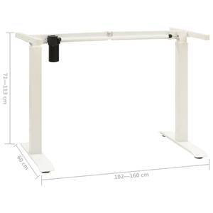 Schreibtisch-Gestell Weiß - Metall - 160 x 113 x 160 cm