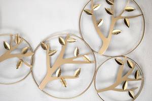 Wanddeko Metall Golden Geometry Gold - Metall - 120 x 60 x 4 cm