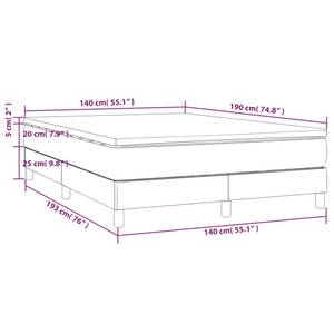 Boxspringbett 3017513-4 Dunkelblau - 193 x 25 cm