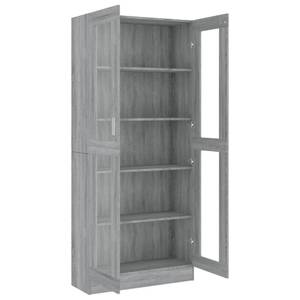 Vitrinenschrank 3005130-2 Eiche Grau Dekor - Höhe: 186 cm