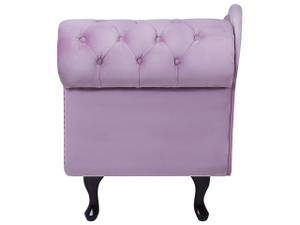 Chaiselongue NIMES Schwarz - Violett - Armlehne davorstehend links - Ecke davorstehend rechts - Textil