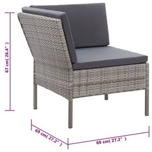 Garten-Lounge-Set (6-teilig) 3001267 Grau