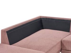 Ecksofa BREDA Schwarz - Braun - Pink - 210 x 75 x 200 cm