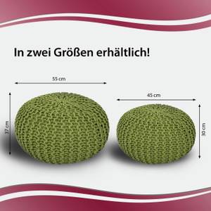 Pouf Sitzpouf Bodenkissen Puff Hocker Grün