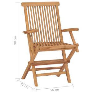 Chaise de jardin 62 x 56 cm - Bois/Imitation - En partie en bois massif