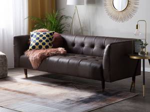 3-Sitzer Sofa BYSKE Braun - Echtleder - 200 x 73 x 78 cm