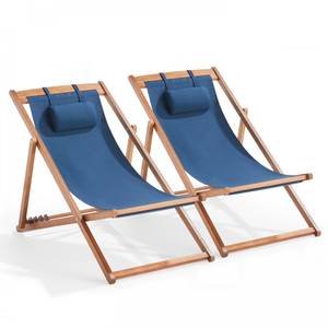 2er-set Sonnensessel Socoa Marineblau