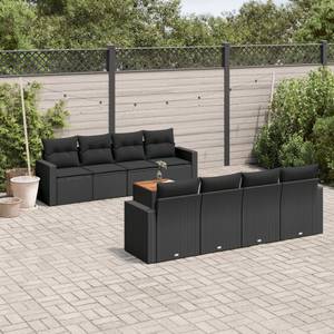 Gartensitzgruppe K6349(9-tlg) Schwarz - Massivholz - 69 x 62 x 55 cm