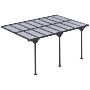 Pergola 84C-182 Grau - Kunststoff - 302 x 250 x 435 cm