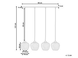 Deckenlampen SHERRY 90 x 121 x 18 cm