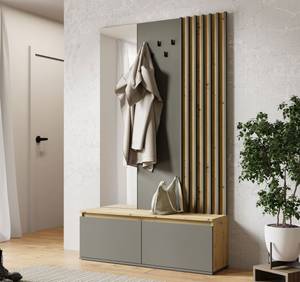 Garderobe DORIS Grau - Holzwerkstoff - 120 x 202 x 34 cm