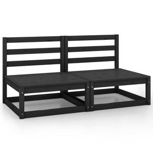 Mittelsofa (2er Set) 3007913-8 Schwarz - Massivholz - Holzart/Dekor - 70 x 67 x 70 cm