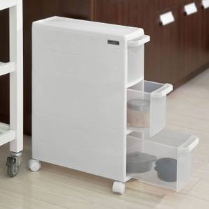 Chariot de Stockage FRG41-K-W Blanc - Matière plastique - 18 x 65 x 43 cm