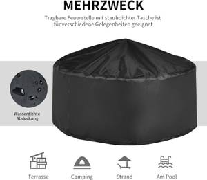 Feuerschale VH32390 Schwarz - Metall - 81 x 50 x 81 cm