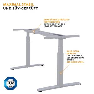 Elektrischer Tisch Basic Line Multiplex Weiß - Breite: 140 cm - Silber