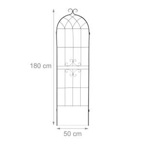 Rankgitter Metall 2er Set Schwarz - Metall - 52 x 180 x 2 cm