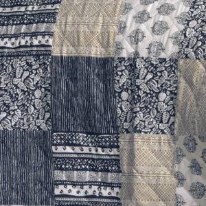 Bettüberwurf Tagesdecke MELLOW Blau - Textil - 240 x 1 x 220 cm