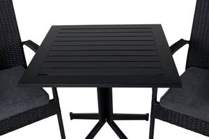 Gartenmöbel-Set Way Schwarz - Rattan - 70 x 72 x 70 cm