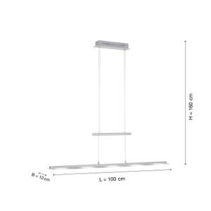 LED Pendellampe LINEAR 100cm Silber - Metall - 100 x 160 x 100 cm