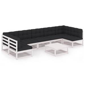 Garten-Lounge-Set (8-teilig) 3009750-2 Anthrazit - Weiß