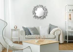 Wandspiegel Schmetterlingsflug Silber - Metall - 63 x 63 x 4 cm
