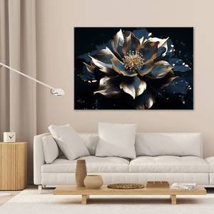 KUNSTDRUCK Elegant Metallic Flower 90 x 60 cm