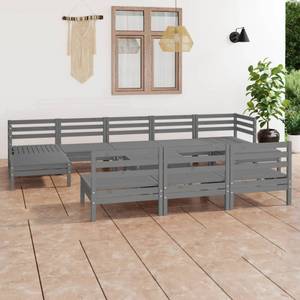 Meubles de jardin (lot de 11) 3010623 Gris - Bois massif - Bois/Imitation - 64 x 29 x 64 cm