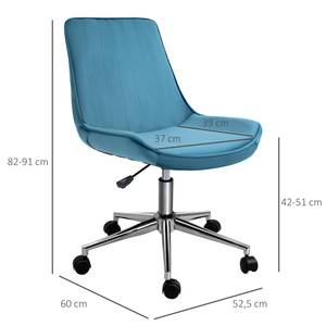 Drehstuhl im Retro-Stil 836-134BU Blau