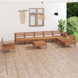 Garten-Lounge-Set Braun - Massivholz - Holzart/Dekor - 64 x 29 x 64 cm