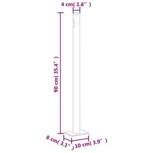 Ausziehbare Seitenmarkise 3000732-2 Cremeweiß - Höhe: 140 cm