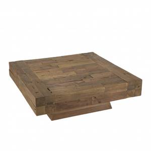 Table basse carrée bois massif Marron - Bois massif - 104 x 35 x 104 cm