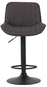 Tabouret de bar Lentini Gris lava - Noir